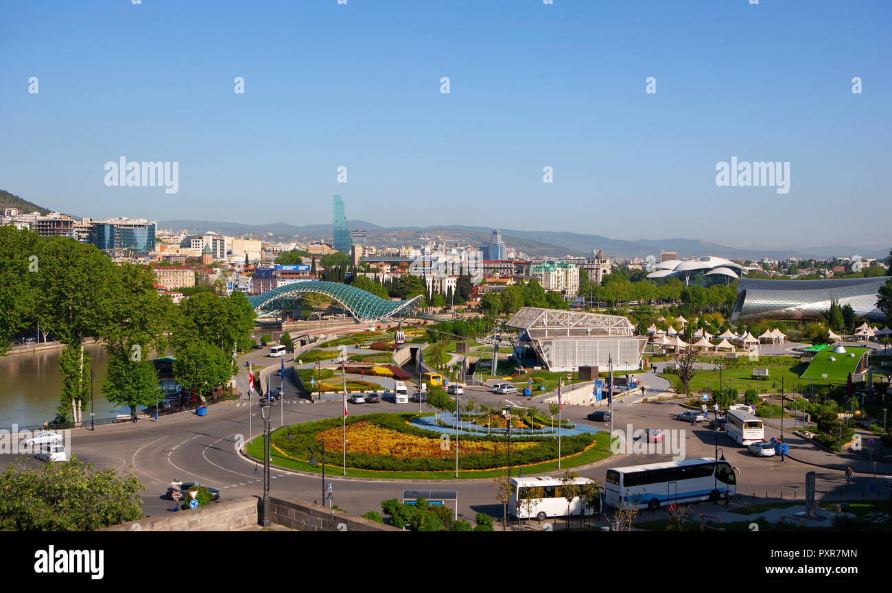 Georgia, Tbilisi, European Square Stock Photo