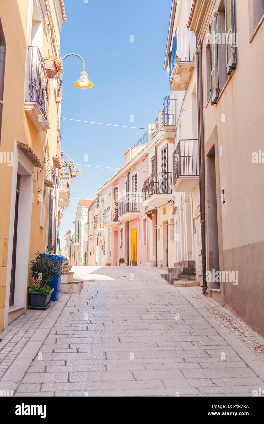 Italy, Molise, Termoli, Old town, empty alley Stock Photo