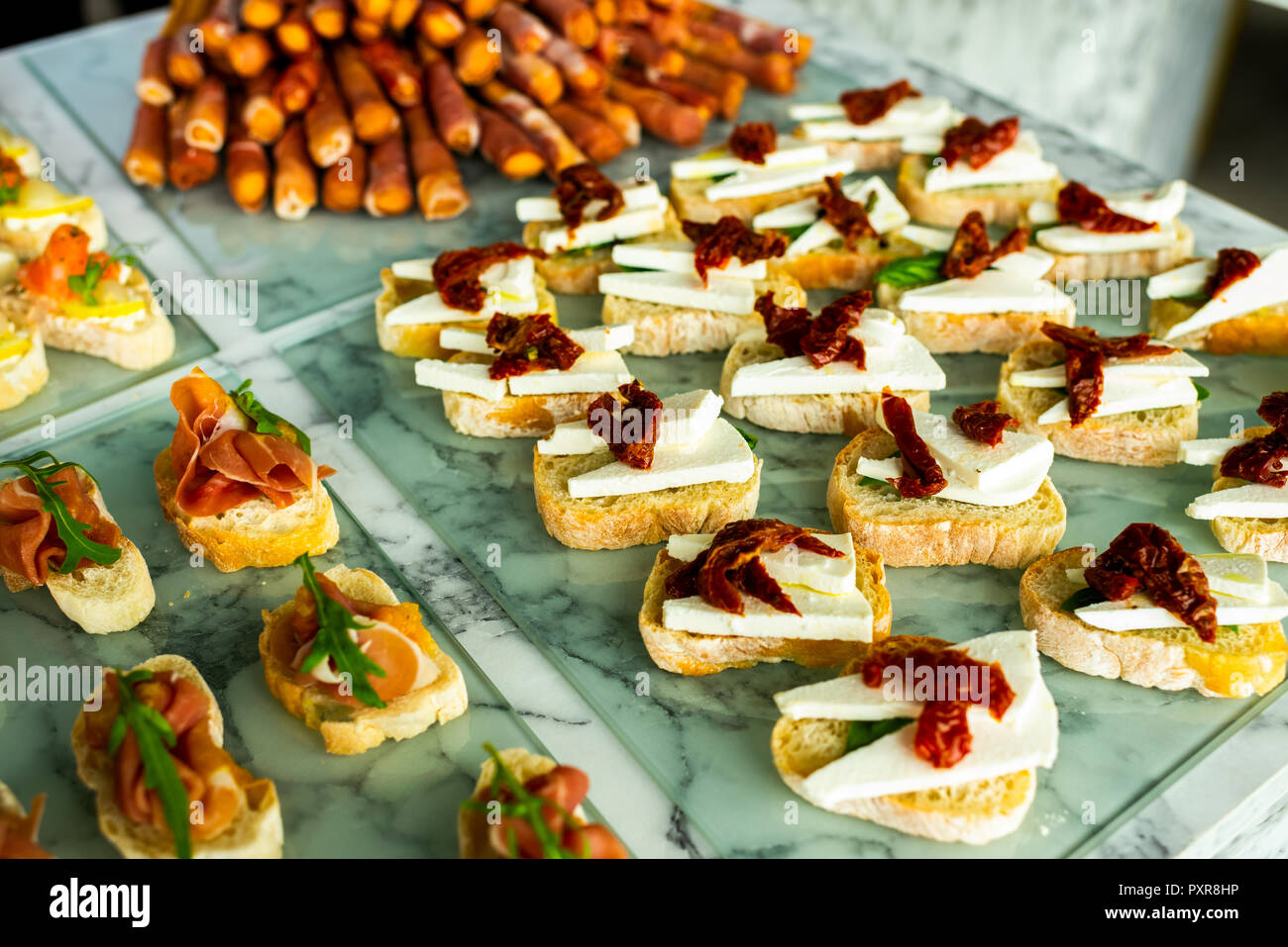 Cold Snacks For Guests Stock Photo Alamy