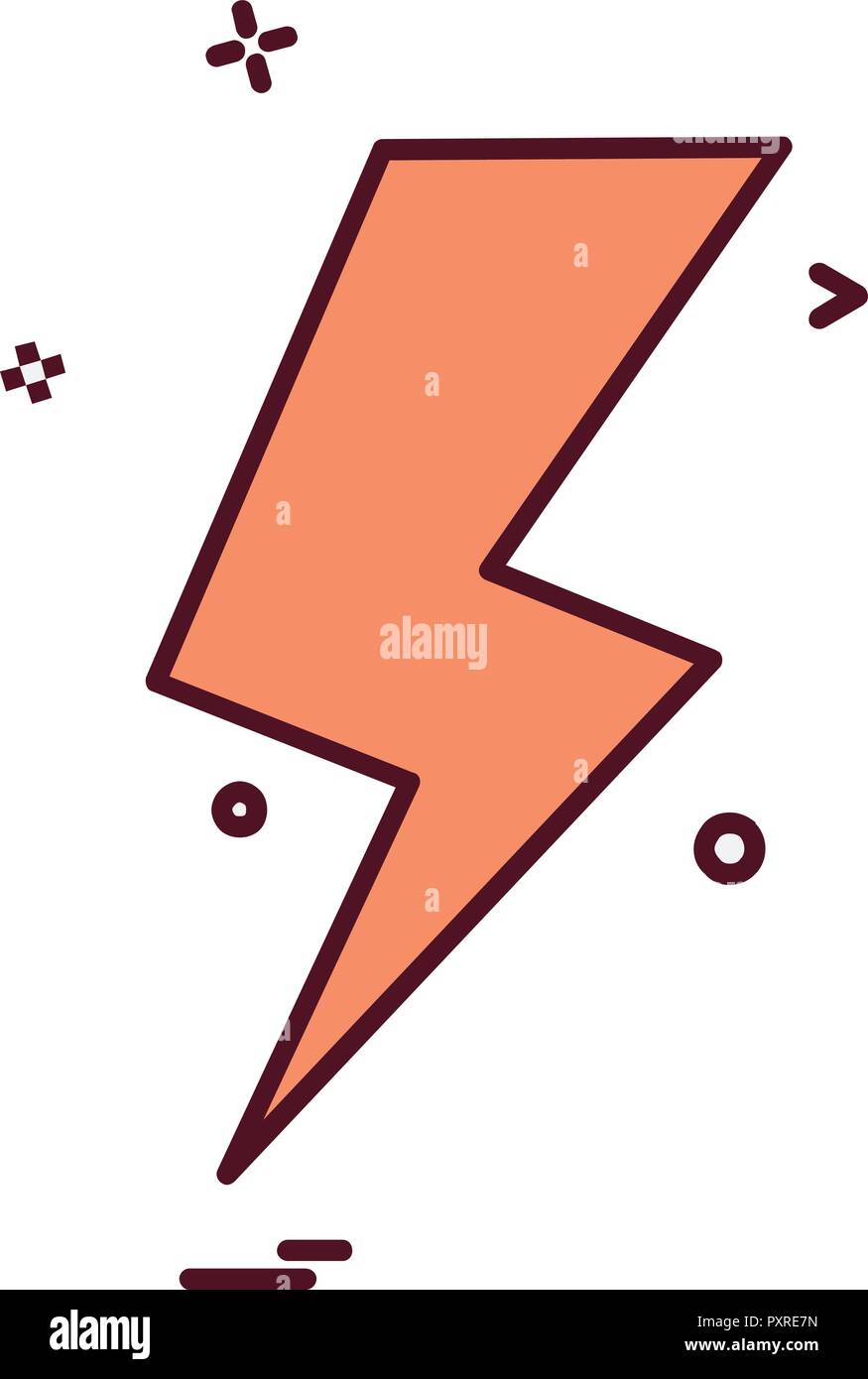 Thunder icon design vector Stock Vector Image & Art - Alamy