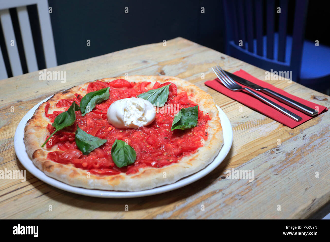 Buffalo Mozzarella cheese a traditional wood pizza oven Stock Photo - Alamy