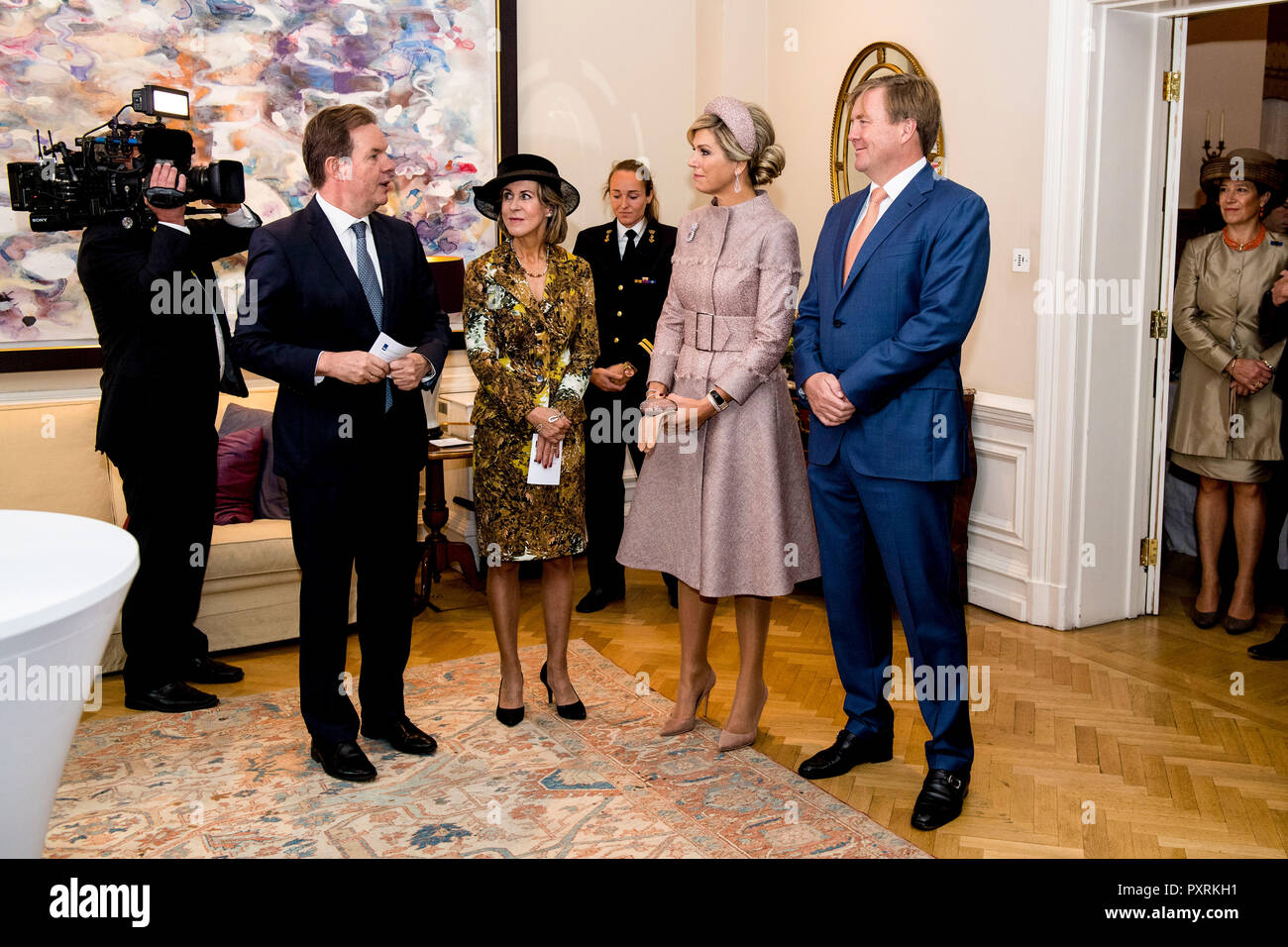 London Uk 23rd Oct 2018 King Willem Alexander And Queen Maxima