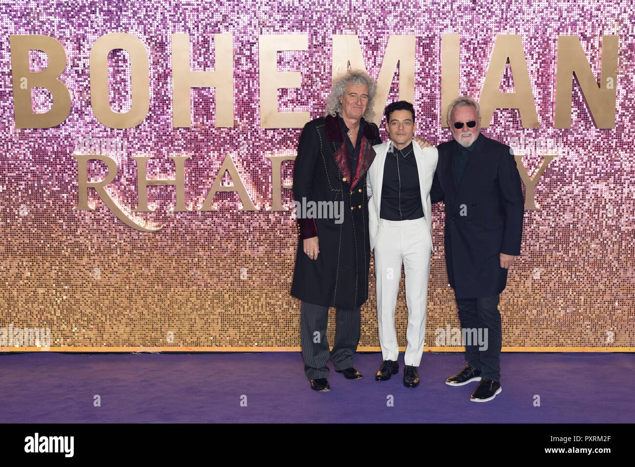 Brian May, Rami Malek and Roger Taylor attend BOHEMIAN RHAPSODY - World ...