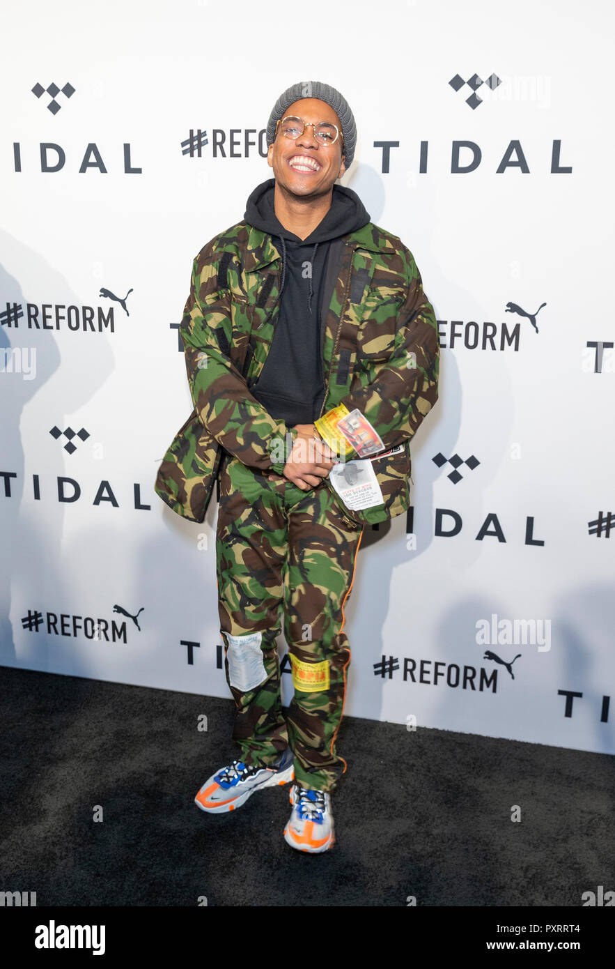 New York, USA. 23rd October, 2018. Anderson .Paak attends the 4th Annual TIDAL X: Brooklyn at Barclays Center Credit: lev radin/Alamy Live News Stock Photo