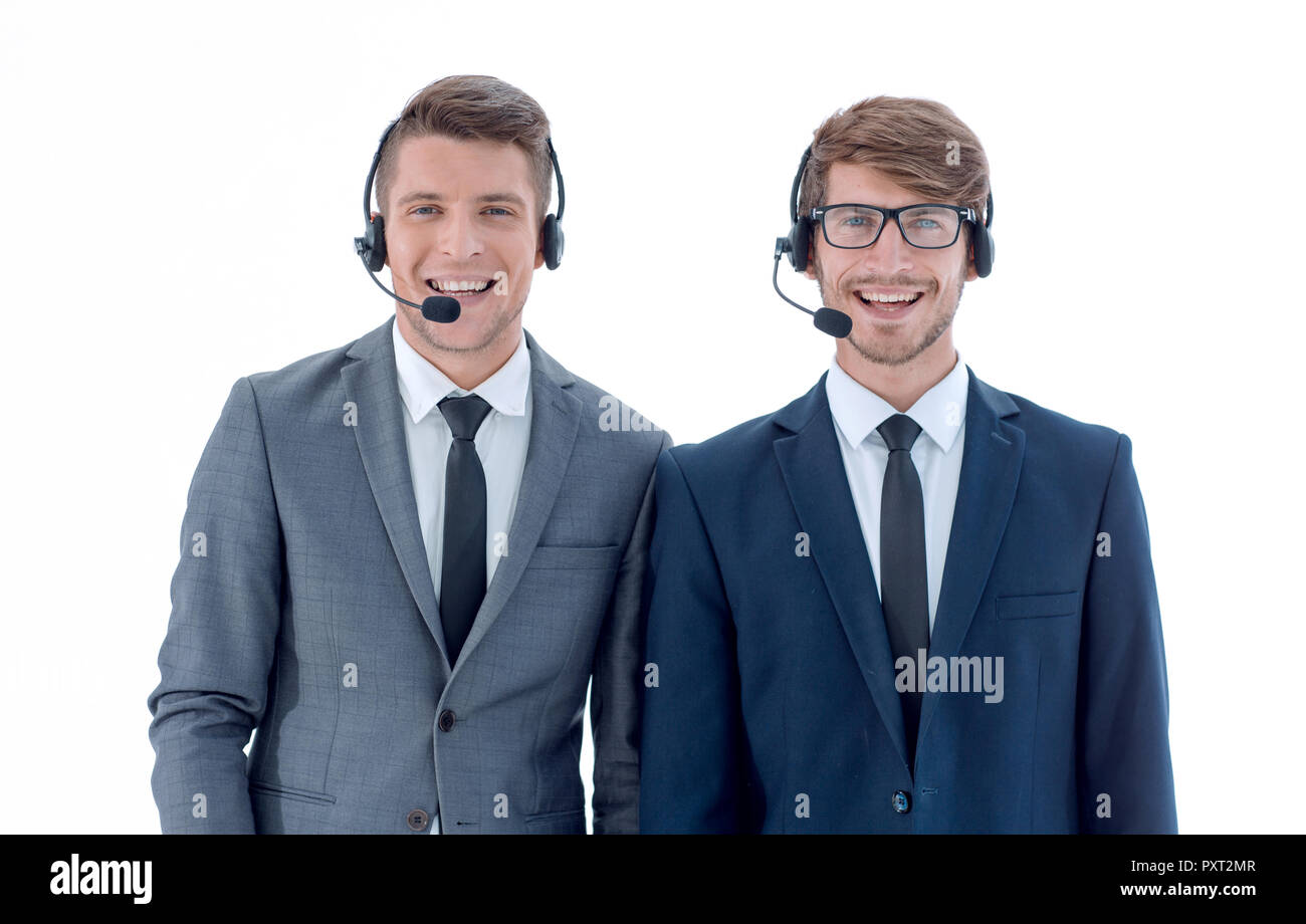 Telephone operators looking forward Stock Photo Alamy