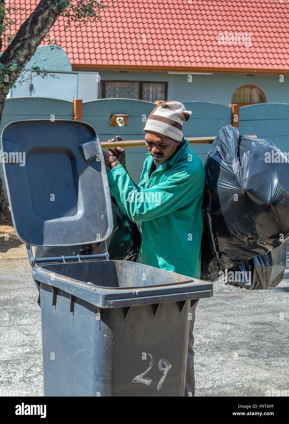 Johannesburg, South Africa Unidentified unemployed black man searches