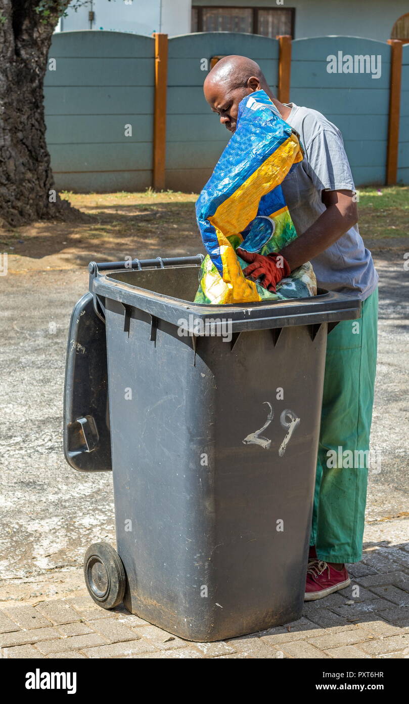 Johannesburg, South Africa Unidentified unemployed black man searches