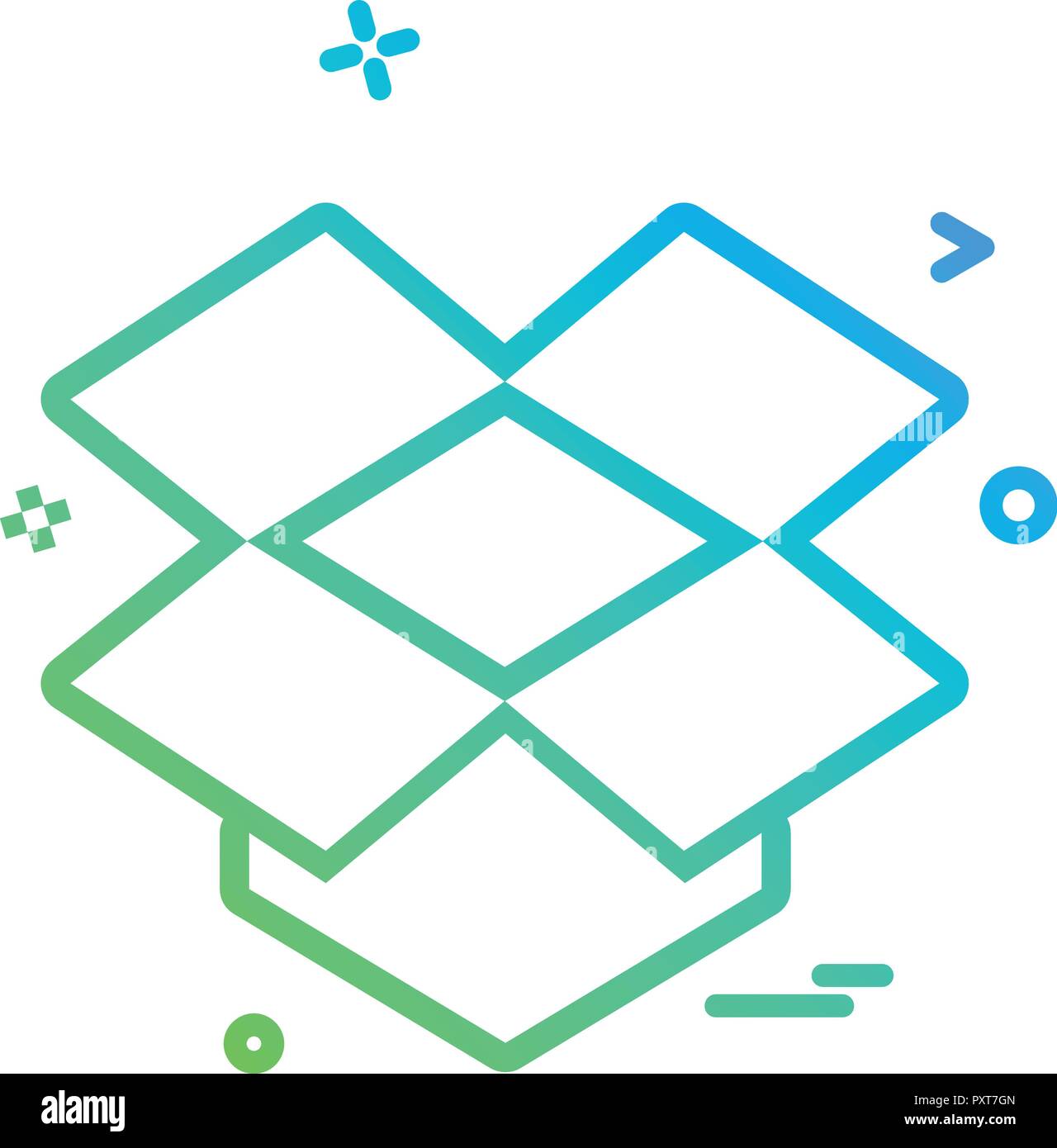 Dropbox icon design vector Stock Vector Image & Art Alamy