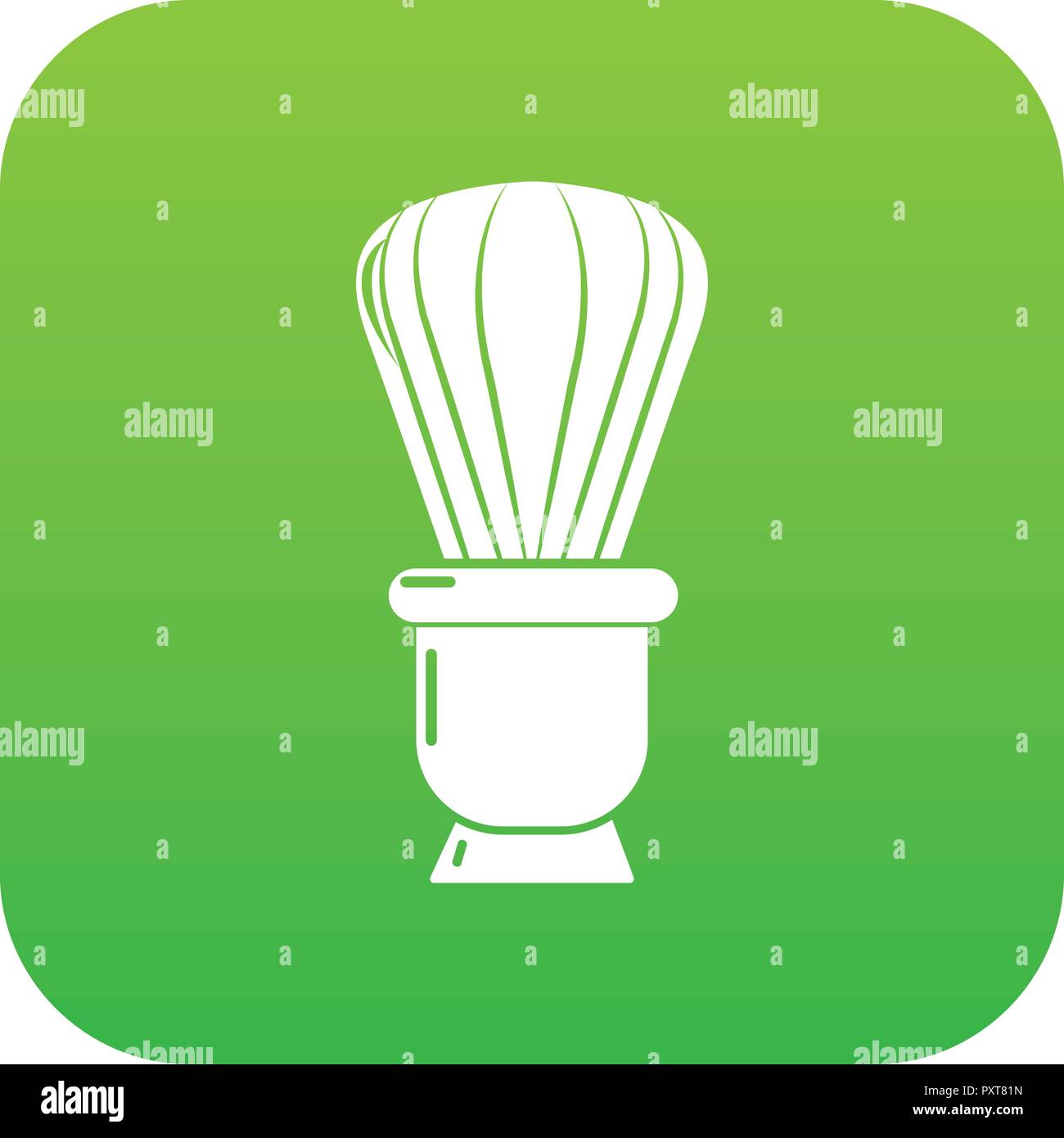 Shaving brush icon green vector Stock Vector Image & Art Alamy
