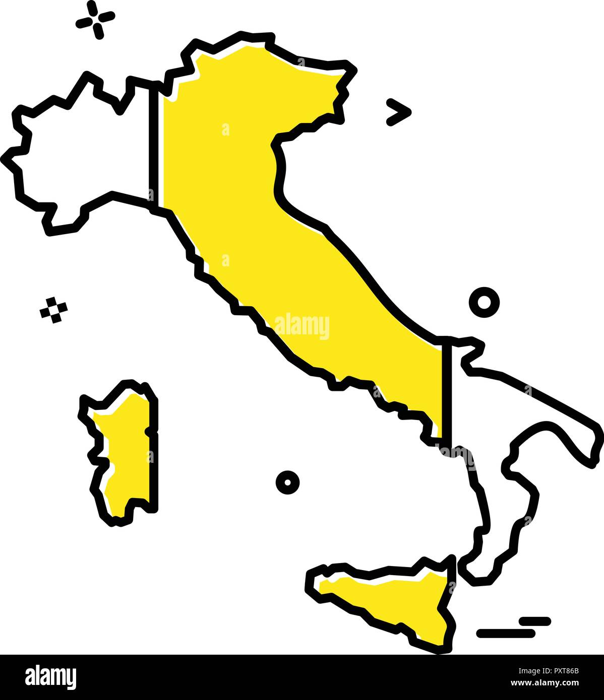 Italy map icon design vector Stock Vector