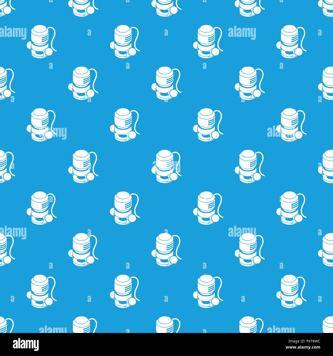 Circular power tool pattern vector seamless blue Stock Vector