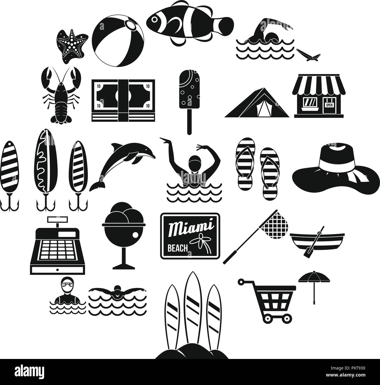 Water journey icons set, simple style Stock Vector Image & Art - Alamy