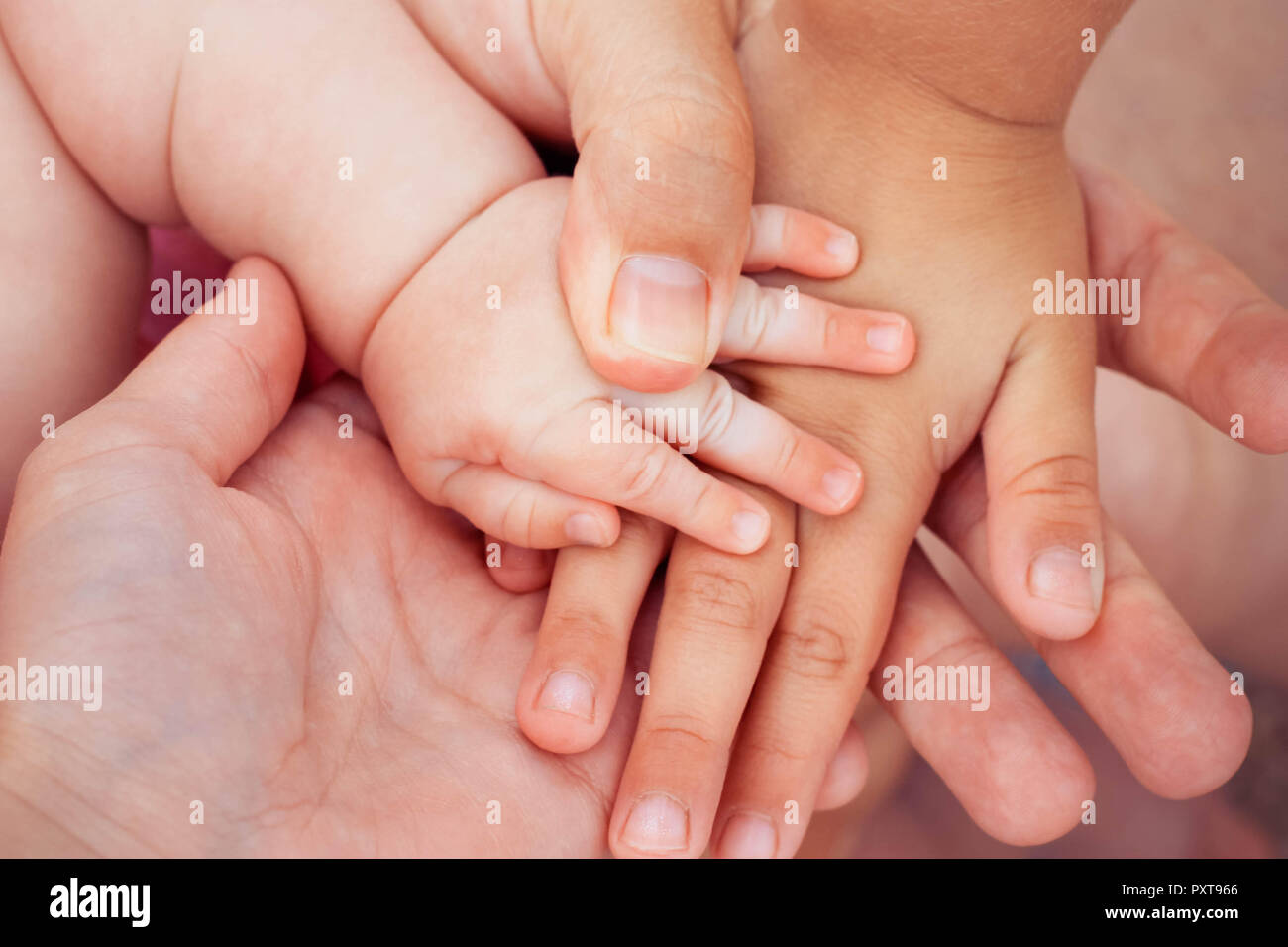 Best Each Four Hands Other Touching Royalty-Free Images, Stock