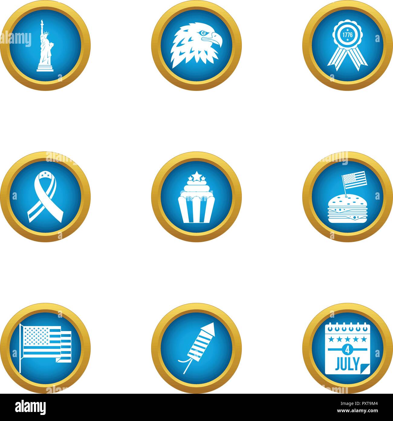 Mainland icons set, flat style Stock Vector Image & Art - Alamy