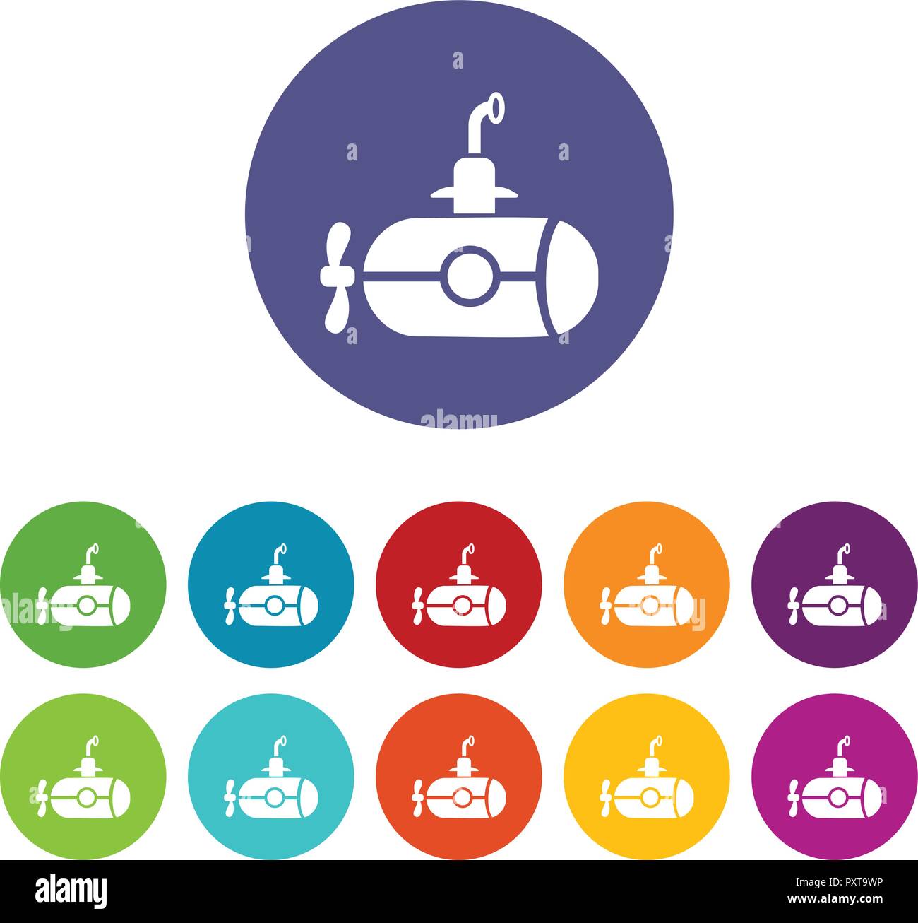 Bathyscaphe with screw icon, simple style Stock Vector Image & Art - Alamy
