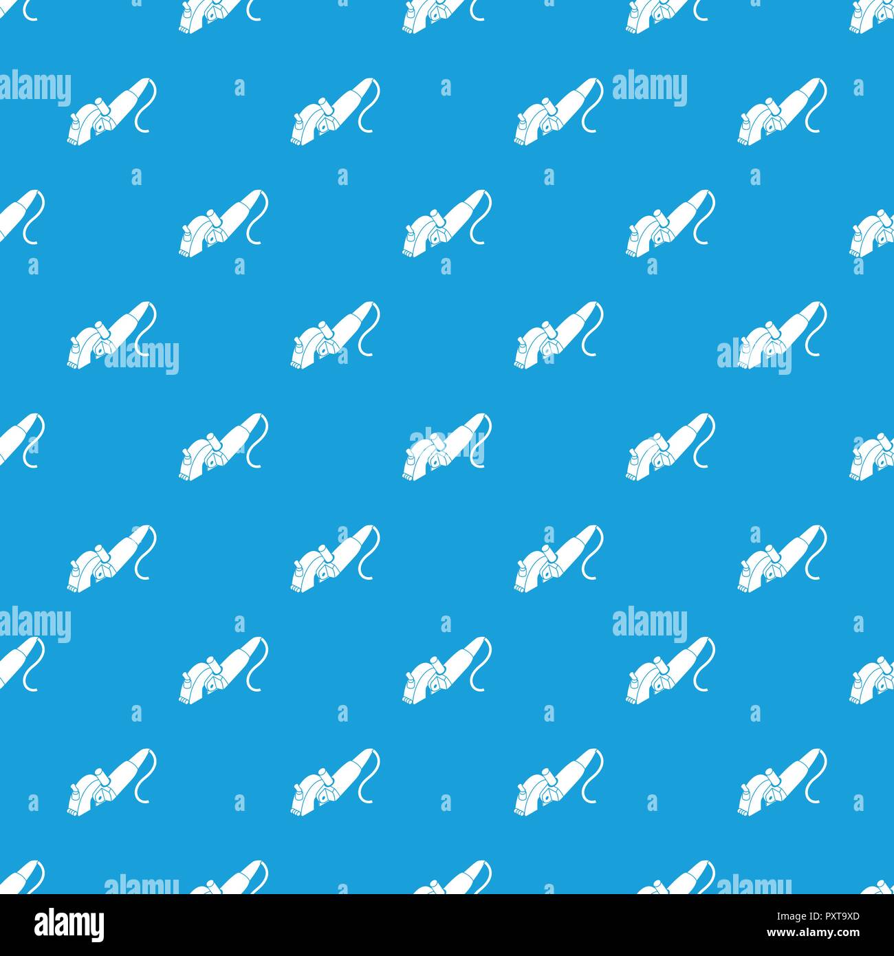 Protect angle grinder pattern vector seamless blue Stock Vector
