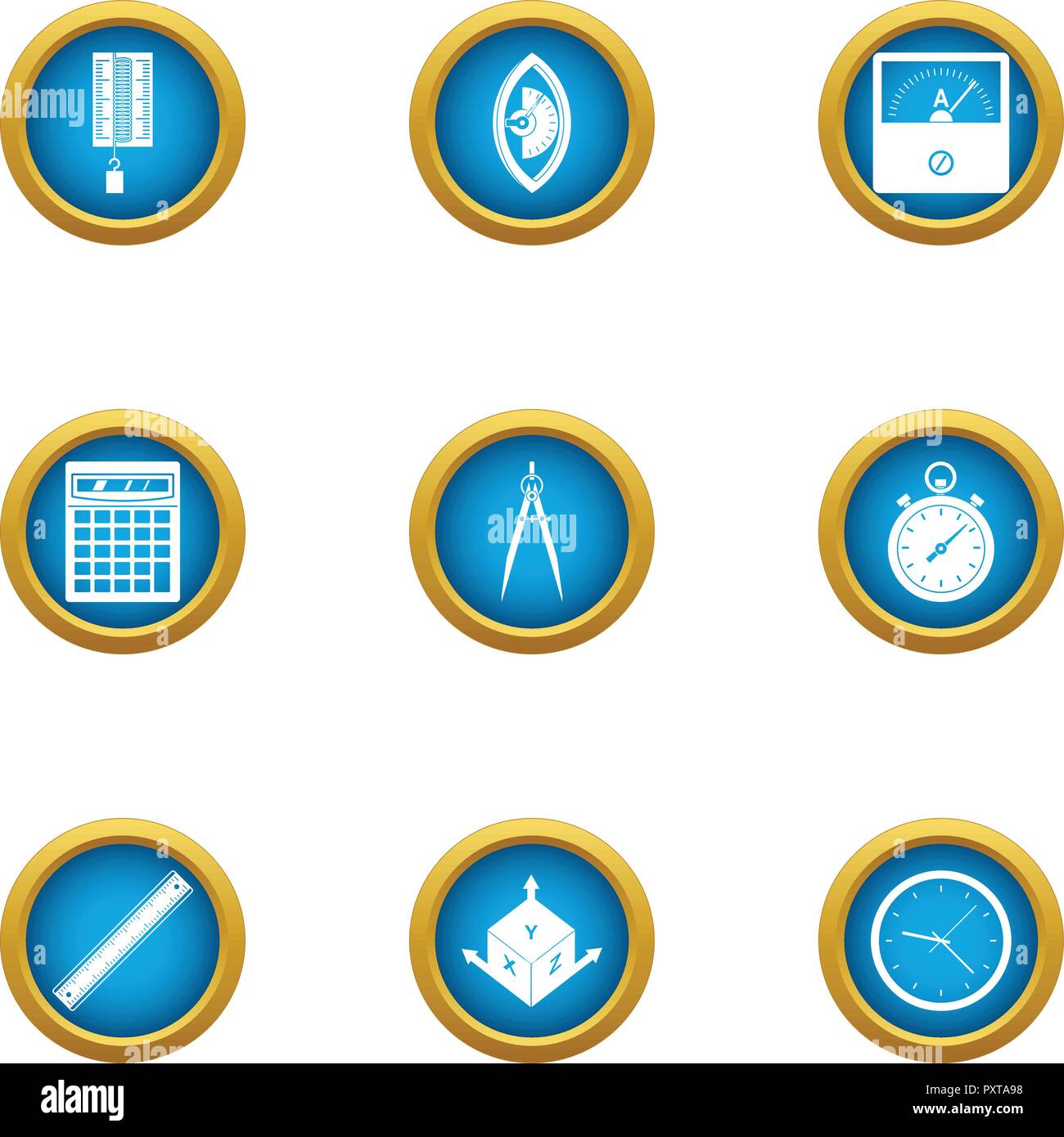 Interface icons set, flat style Stock Vector Image & Art - Alamy