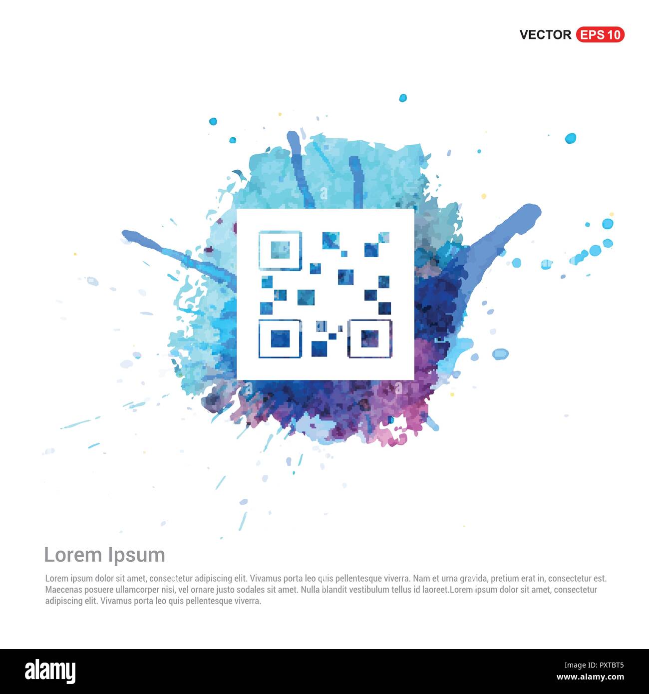 Qr code icons - Watercolor Background Stock Vector Image & Art - Alamy