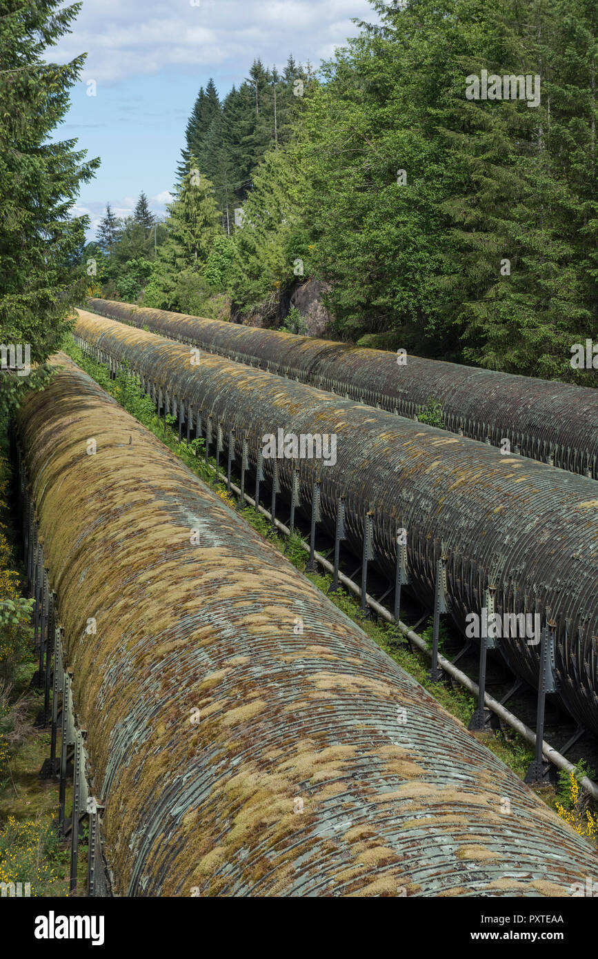 The Penstocks That Are Part Of The Hydroelectric Power Station On The 