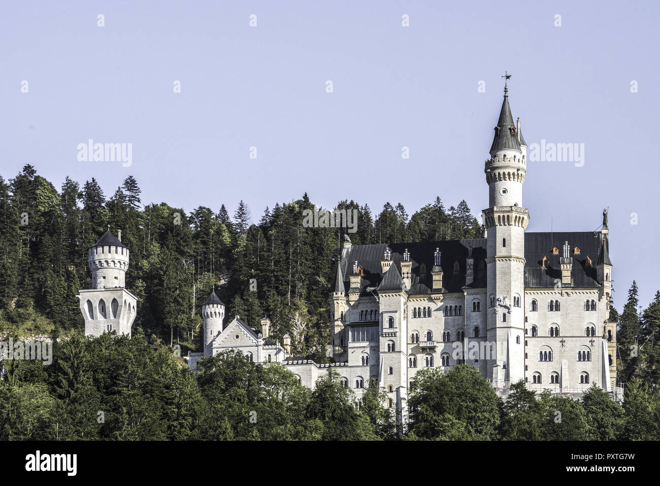 Schloss Neuschwanstein, Schwangau bei Füssen, Schwaben, Bayern,  Deutschland, Neuschwanstein Castle, Schwangau near Fuessen, Swabia,  Bavaria, Germany Stock Photo - Alamy