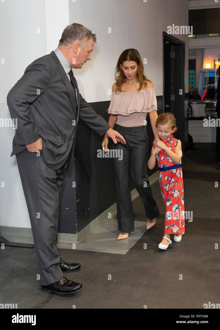 Alec Baldwin Carmen Gabriela Baldwin Hilaria Baldwin Attend 2018 Arthur Miller Foundation Honors Gala At City Winery Photo By Lev Radin Pacific Press Stock Photo Alamy