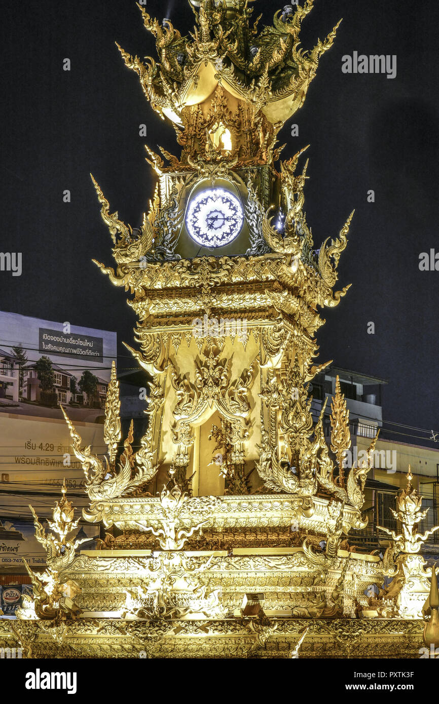 Clock tower in city chiang hi-res stock photography and images - Alamy