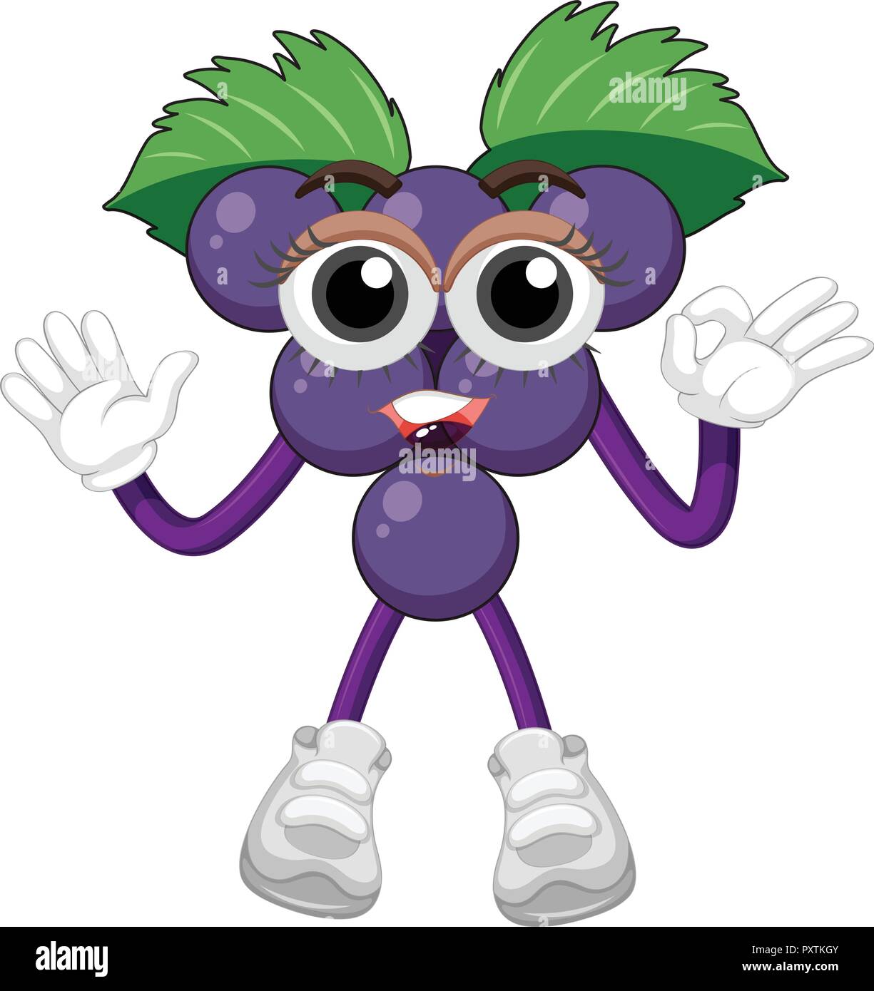 Grapes with happy face illustration Stock Vector Image & Art Alamy