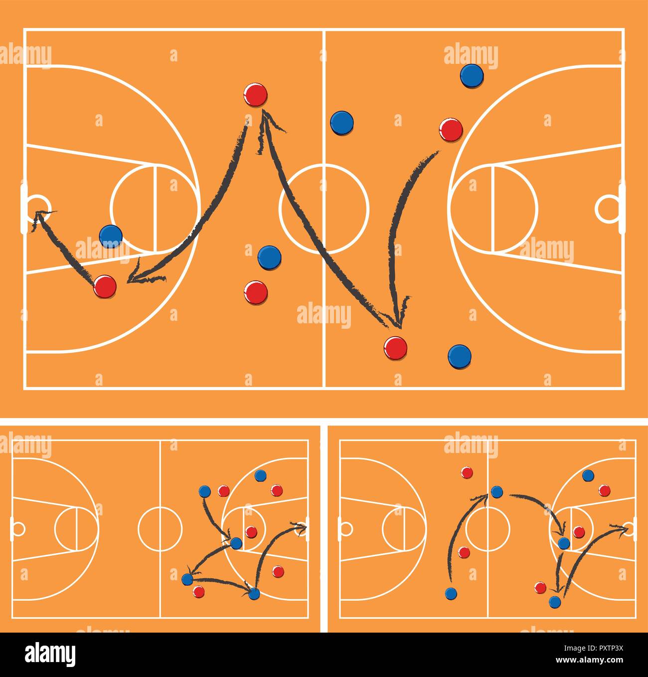 Basketball game plan hi-res stock photography and images - Alamy