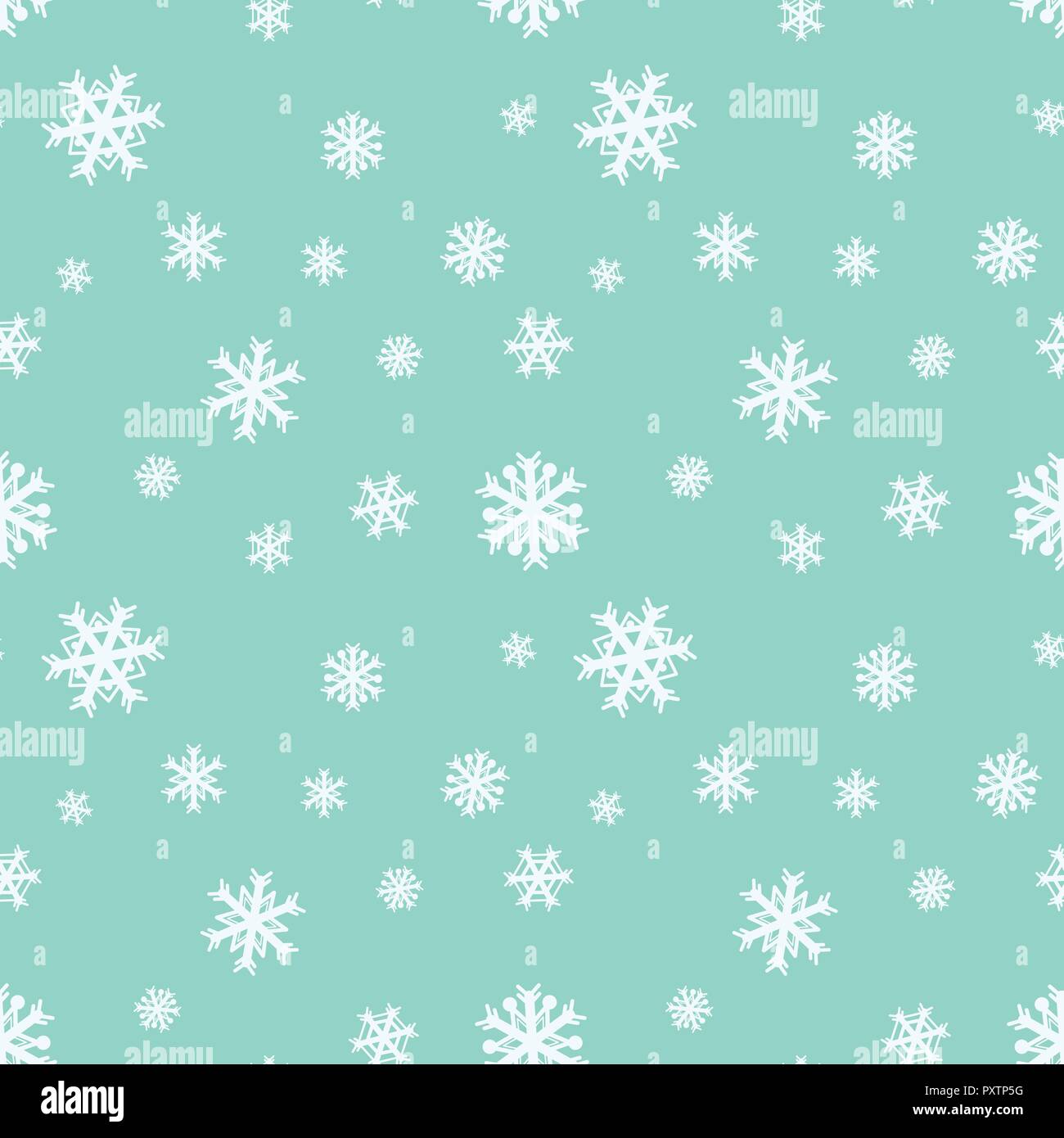 Seamless background template with snowflakes on blue sky illustration ...