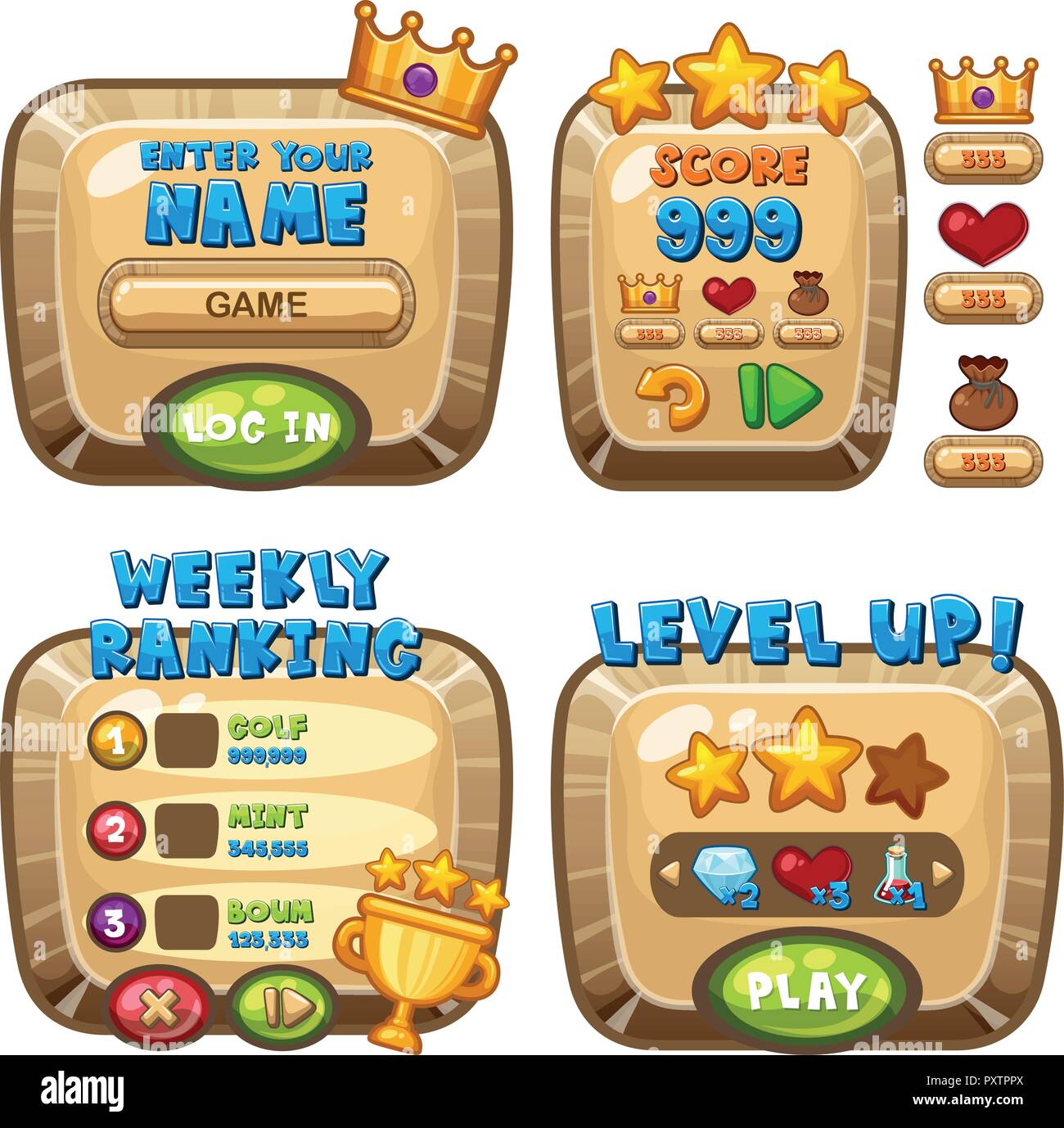 Game template with score boards illustration Stock Vector Image & Art ...