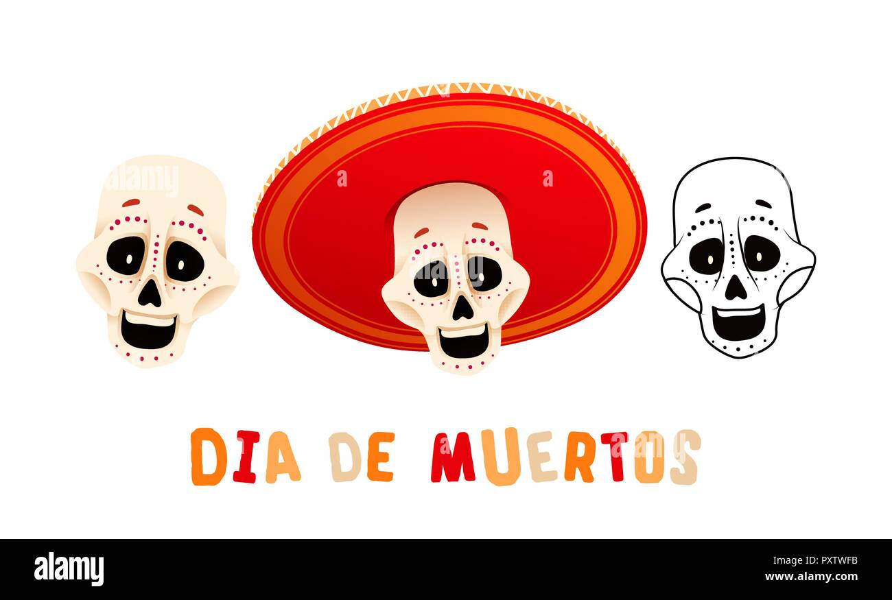 Day of the Dead a traditional Mexican holiday (Dia de Muertos) Stock Vector