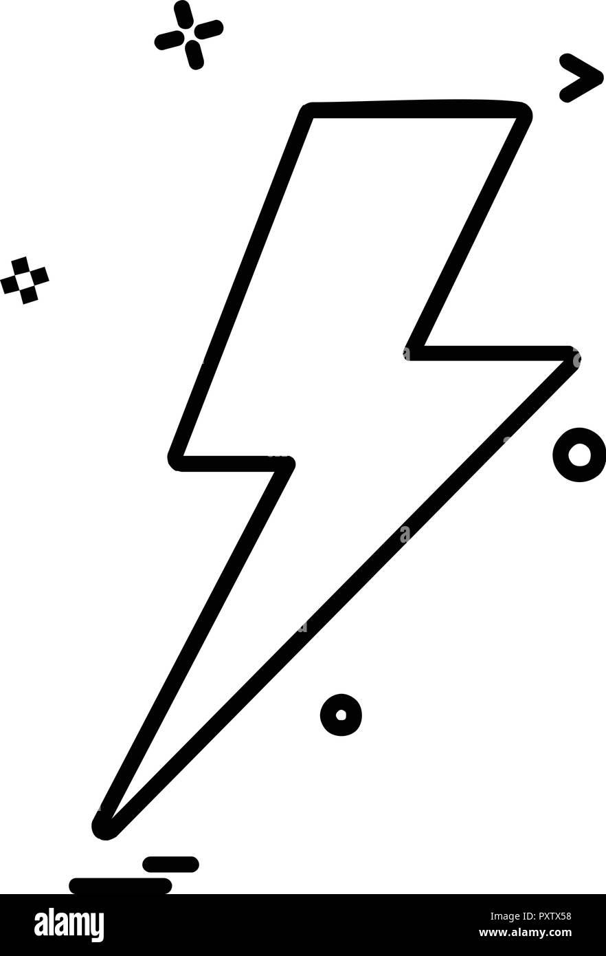Thunder icon design vector Stock Vector Image & Art - Alamy