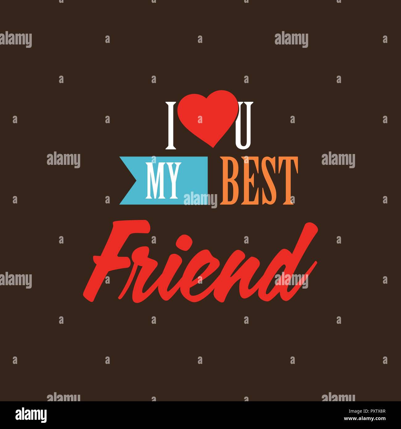 Happy Freindship day design with typography vector Stock Vector Image ...