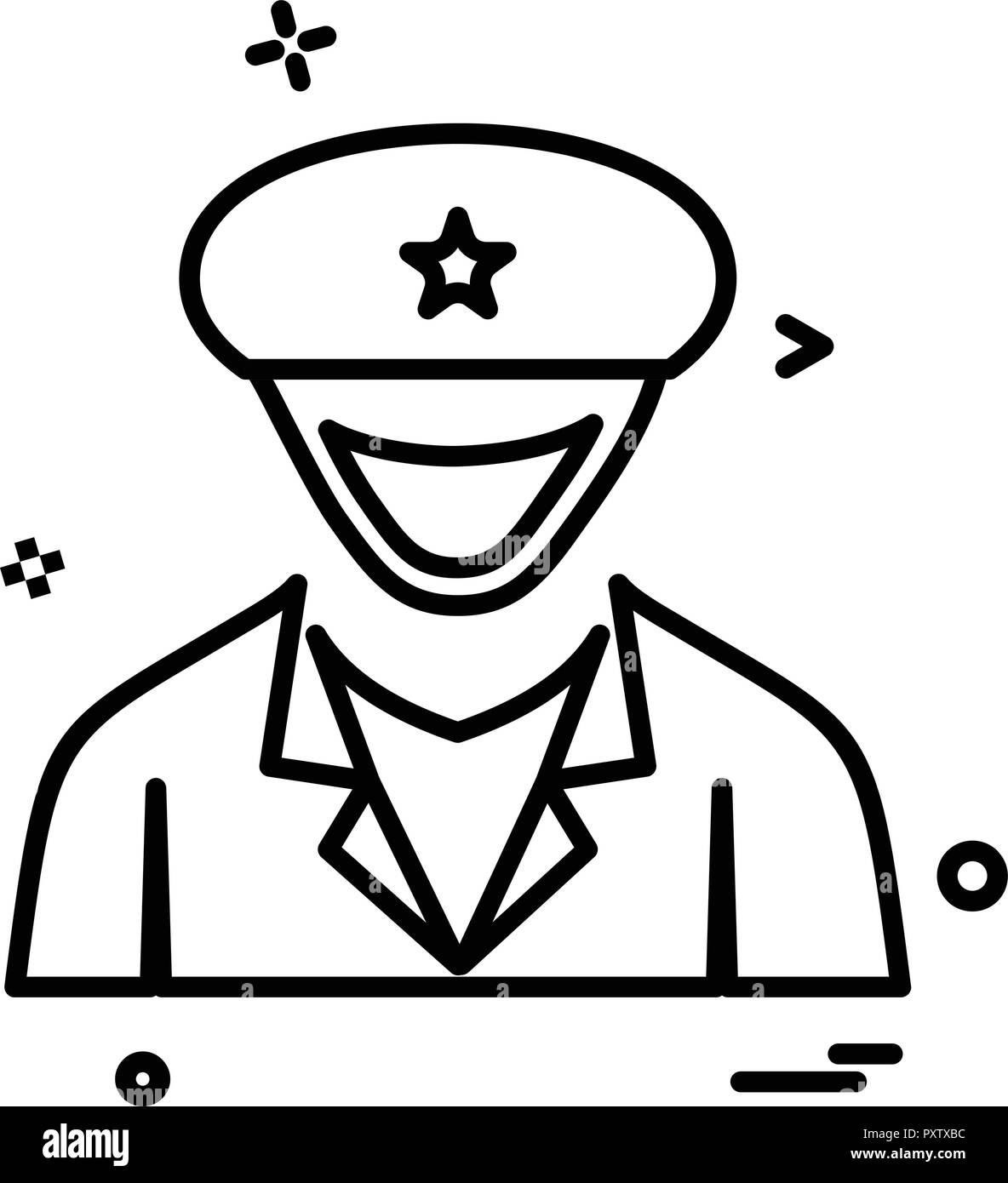 Cartoon Security Guard Black and White Stock Photos & Images - Alamy