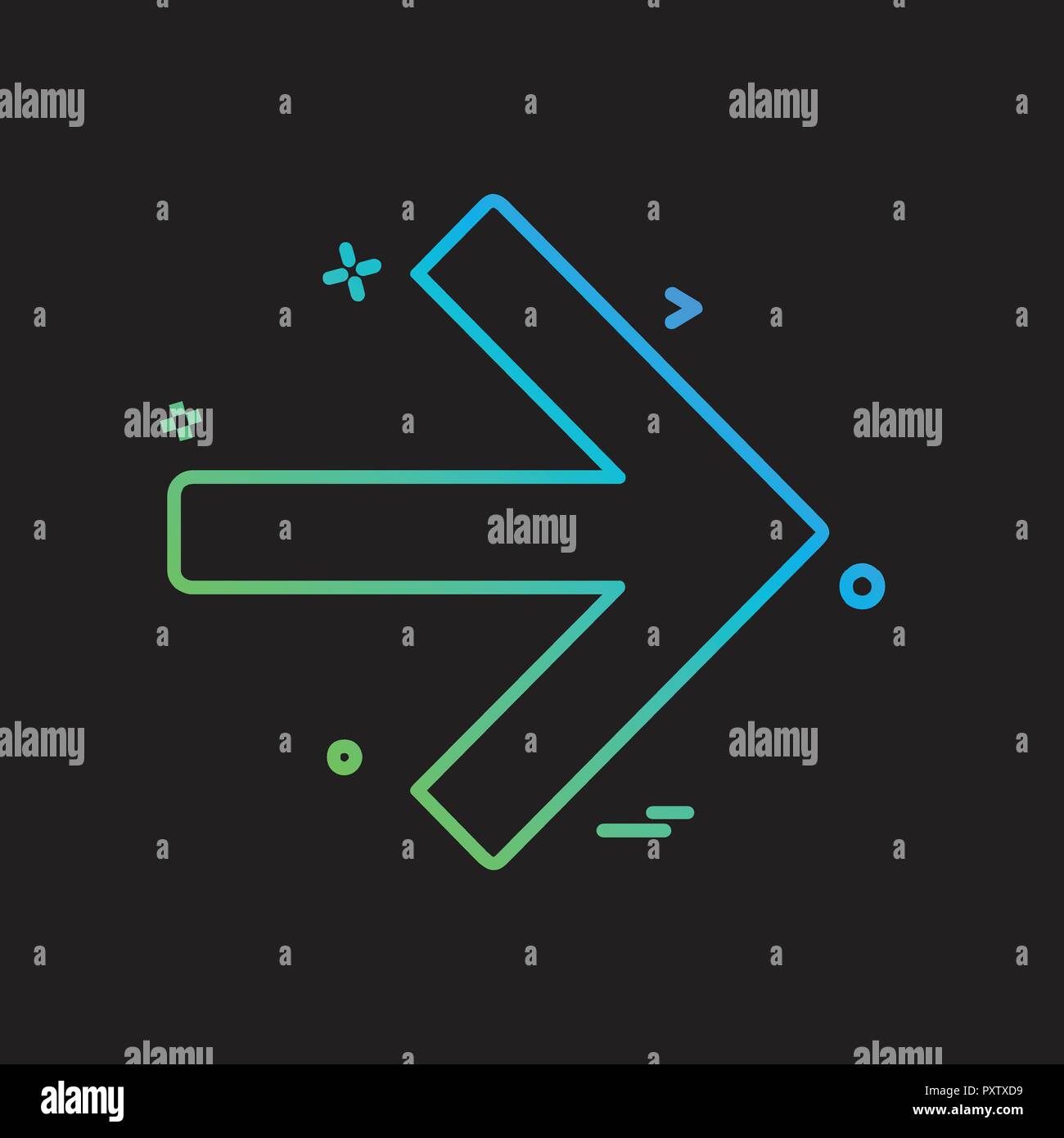 Right arrow icon design vector Stock Vector Image & Art - Alamy