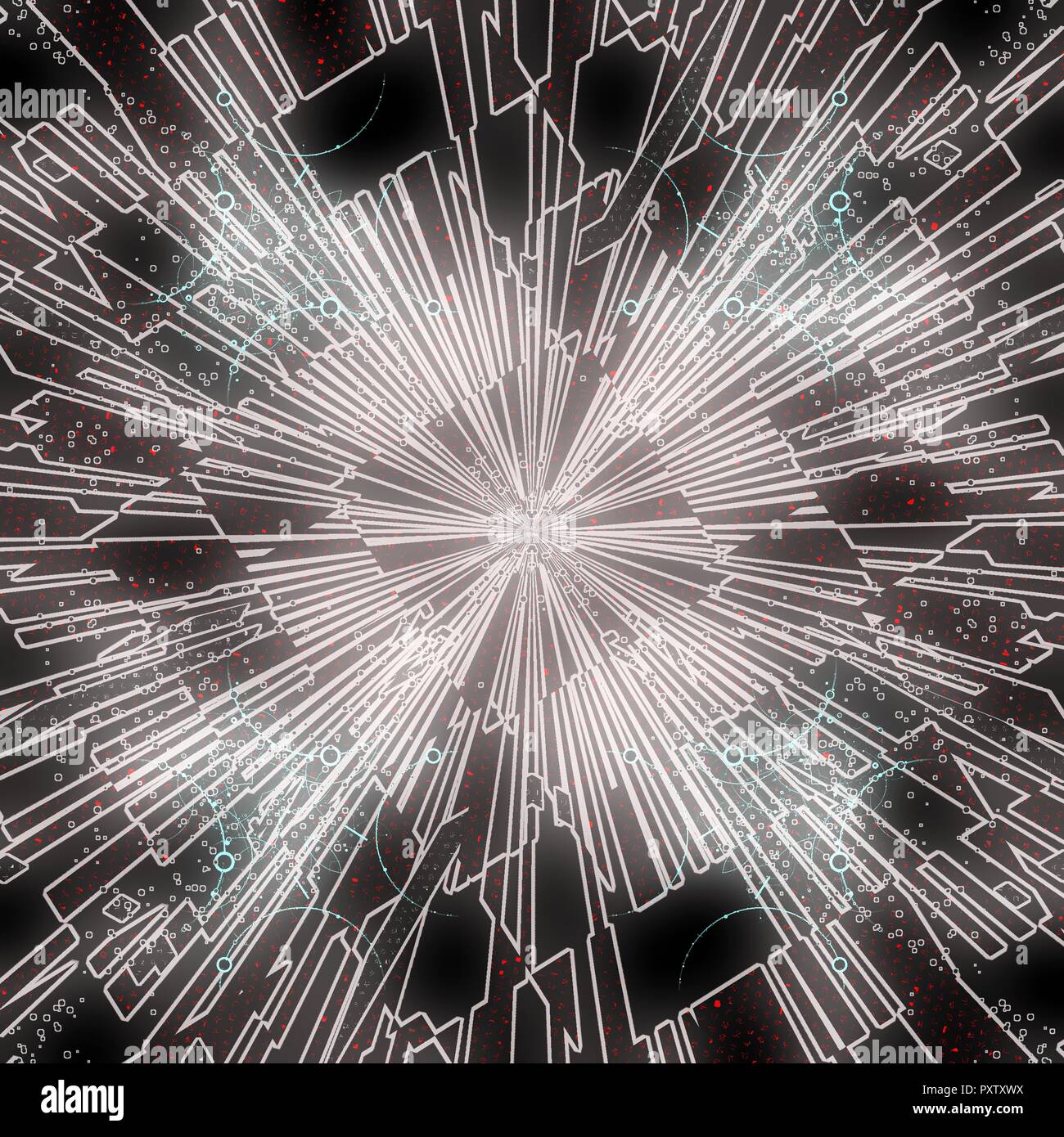 A colorful and vivid image with abstract Sacred Geometry. A psychedelic ...