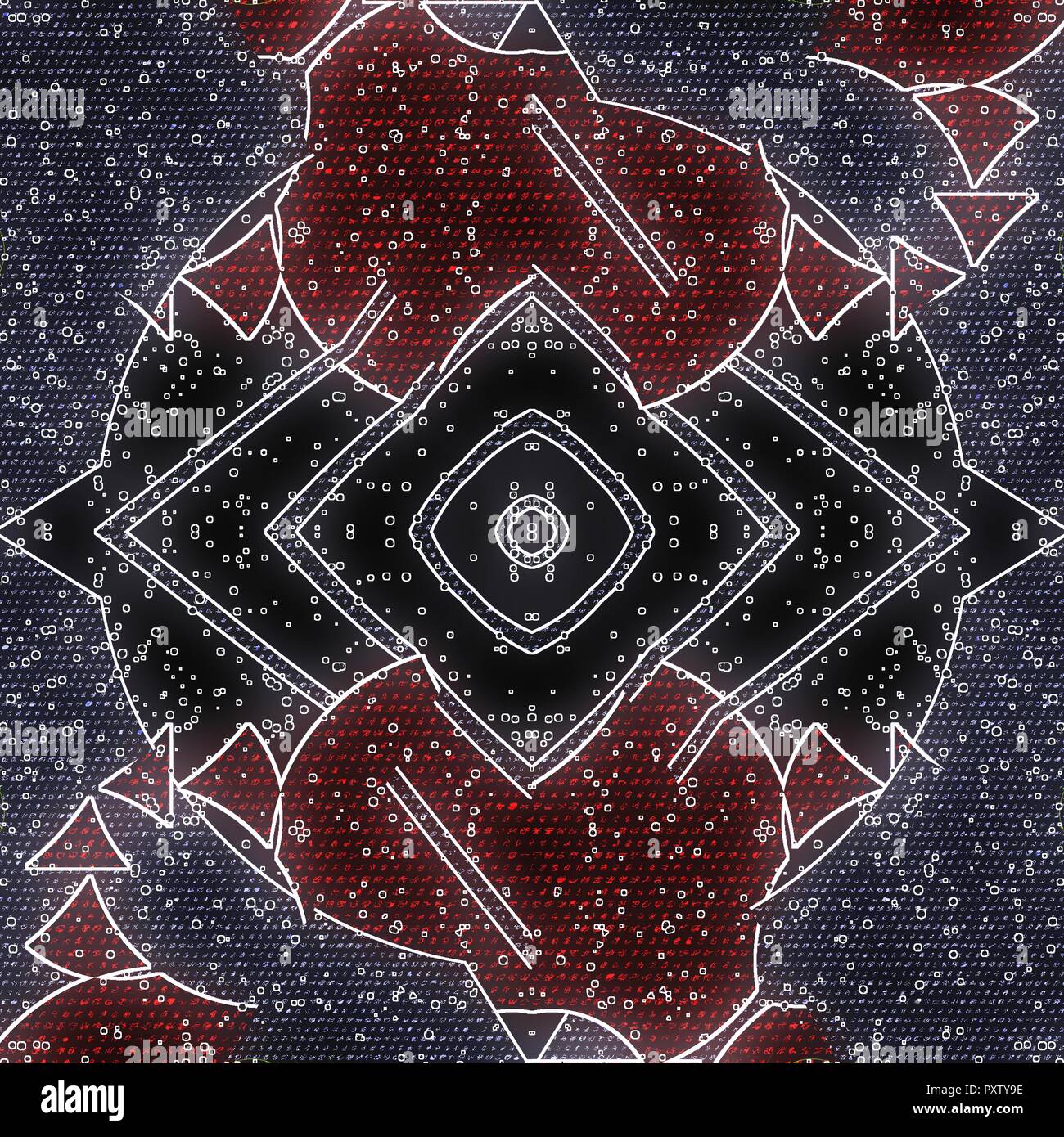 A colorful and vivid image with abstract Sacred Geometry. A psychedelic ...