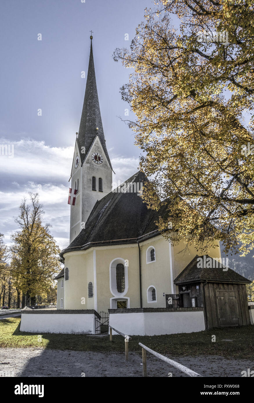 Church of St. Leonhard in Fischhausen, Schliersee, Bavaria Stock Photo