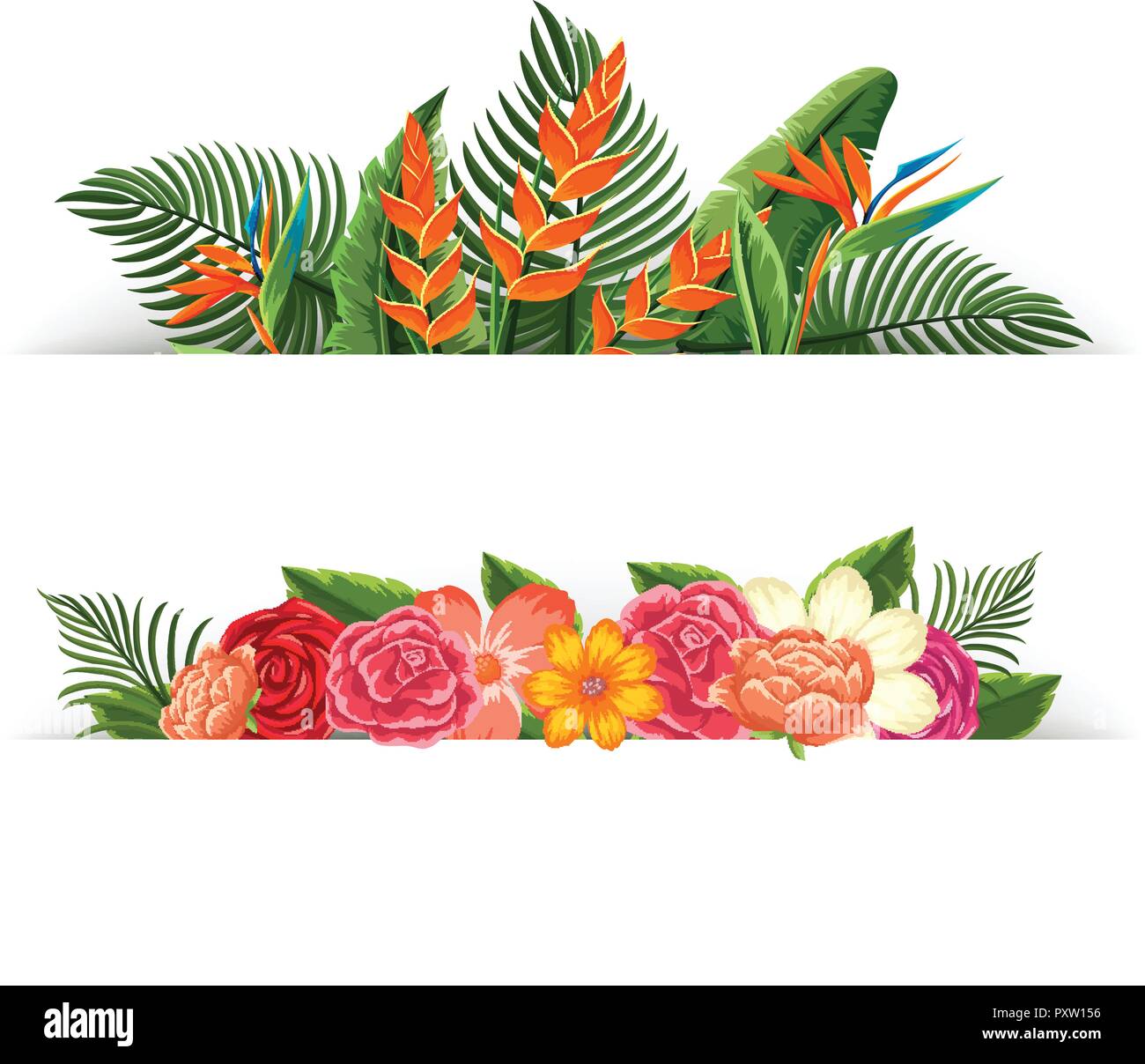 Two design of flower decorations illustration Stock Vector Image & Art