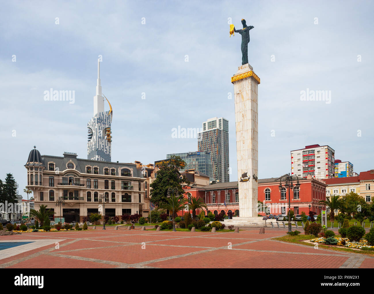 Georgia, Adjara, Batumi, Medea Statue at the European Park Stock Photo