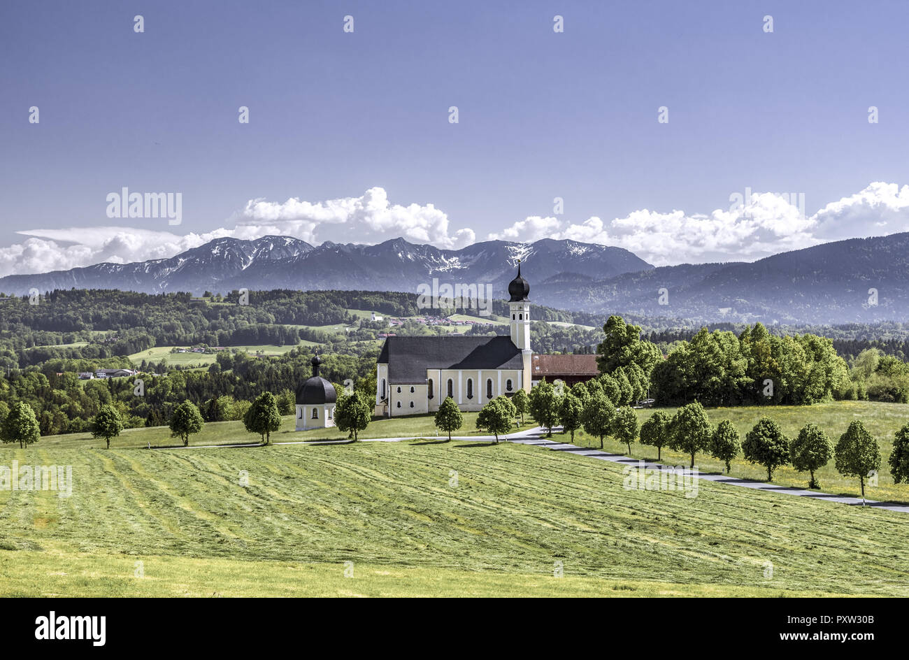 Pilgrimage church in Wilparting, Bavaria, Germany Stock Photo Alamy