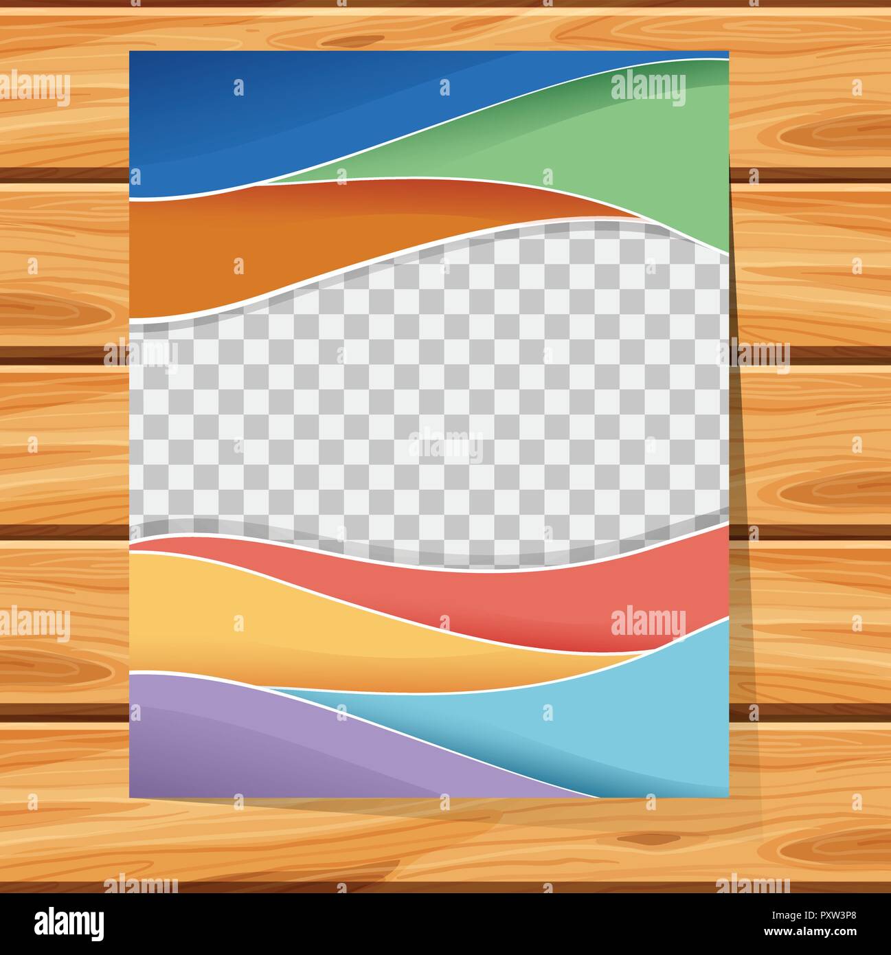 Background template with colorful waves illustration Stock Vector Image ...