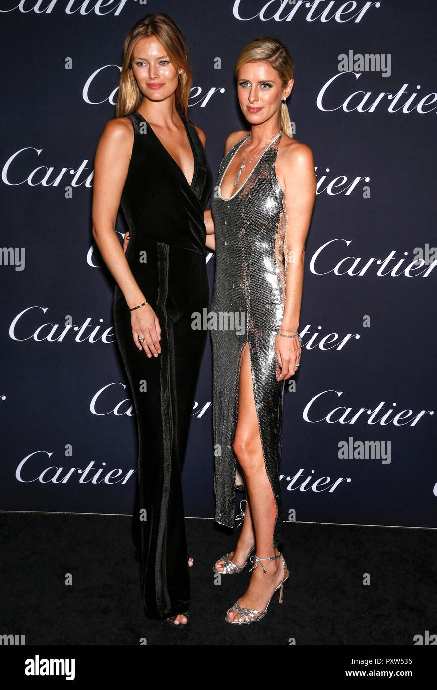 New York, NY - September 06, 2018: Charlott Cordes (L) and Nicky Hilton