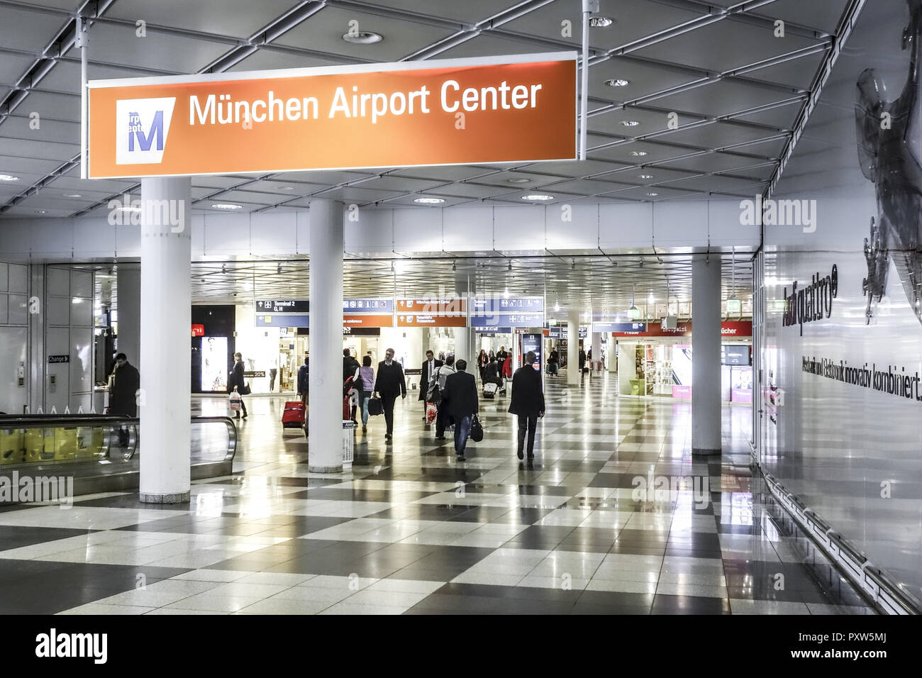 Terminal 1, Flughafen MUC 2, München, Bayern, Deutschland, Europa Stock