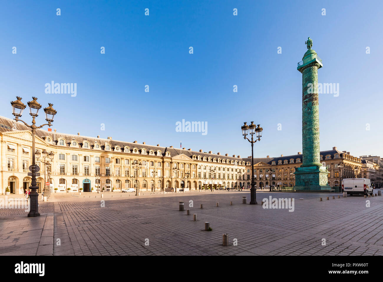 France, Paris, Place Vendome, Victory Column, Colonne Vendome Stock Photo