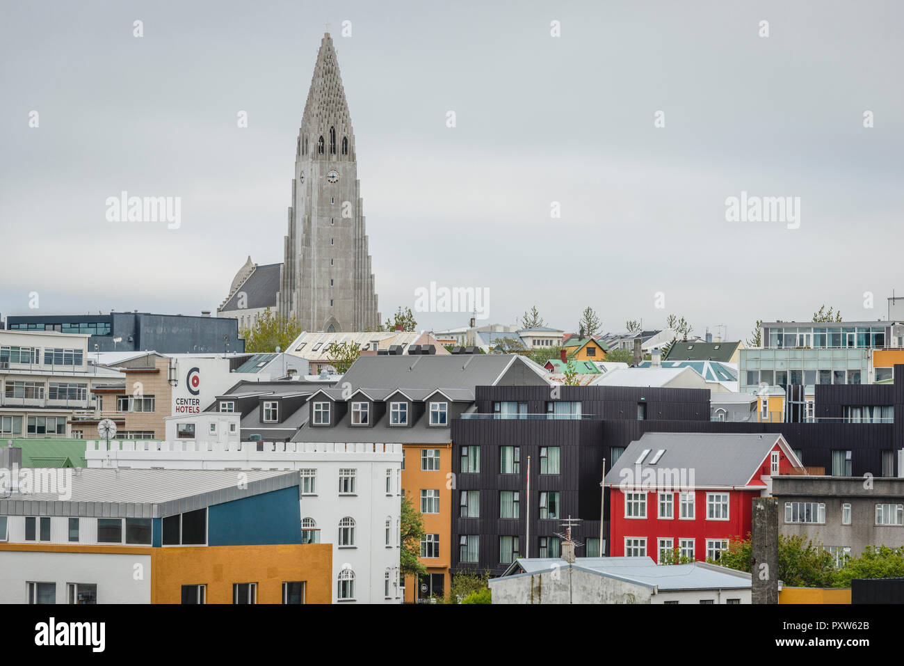 Iceland, Reykjavík, Hallgrímskirkja Stock Photo