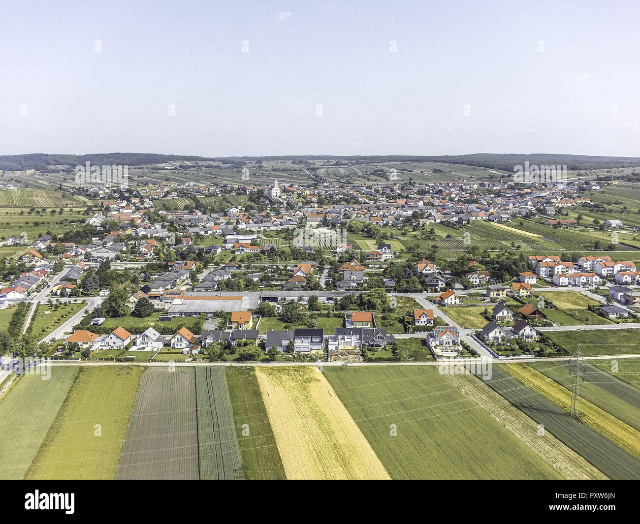 Blick auf Jois im Burgenland, Nordburgenland, Österreich Stock Photo