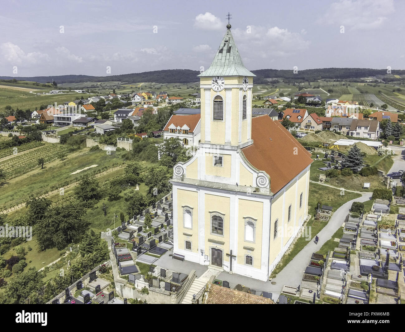 Blick auf Jois im Burgenland, Nordburgenland, Österreich Stock Photo