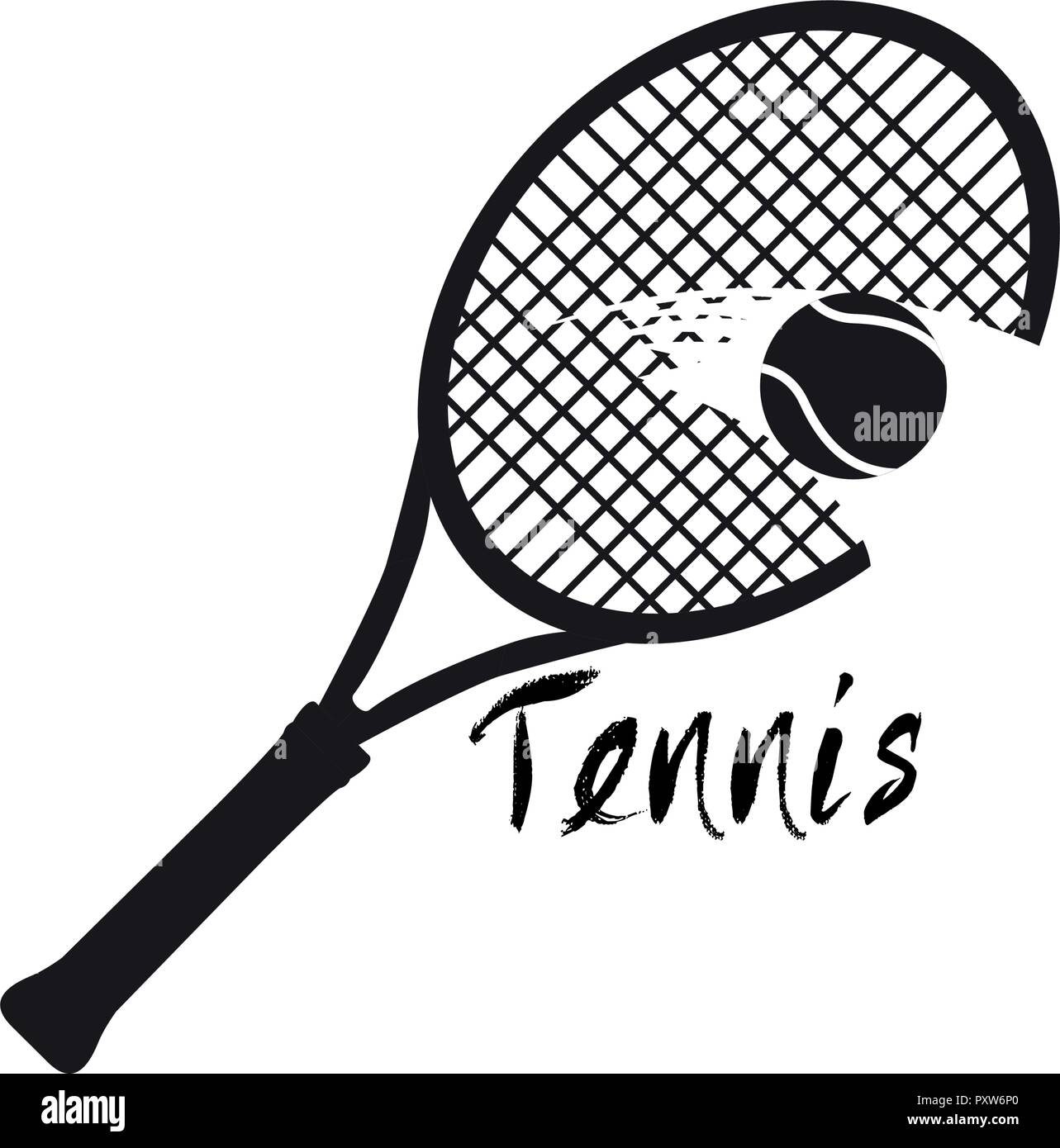 Tennis player action image Stock Vector Images - Alamy