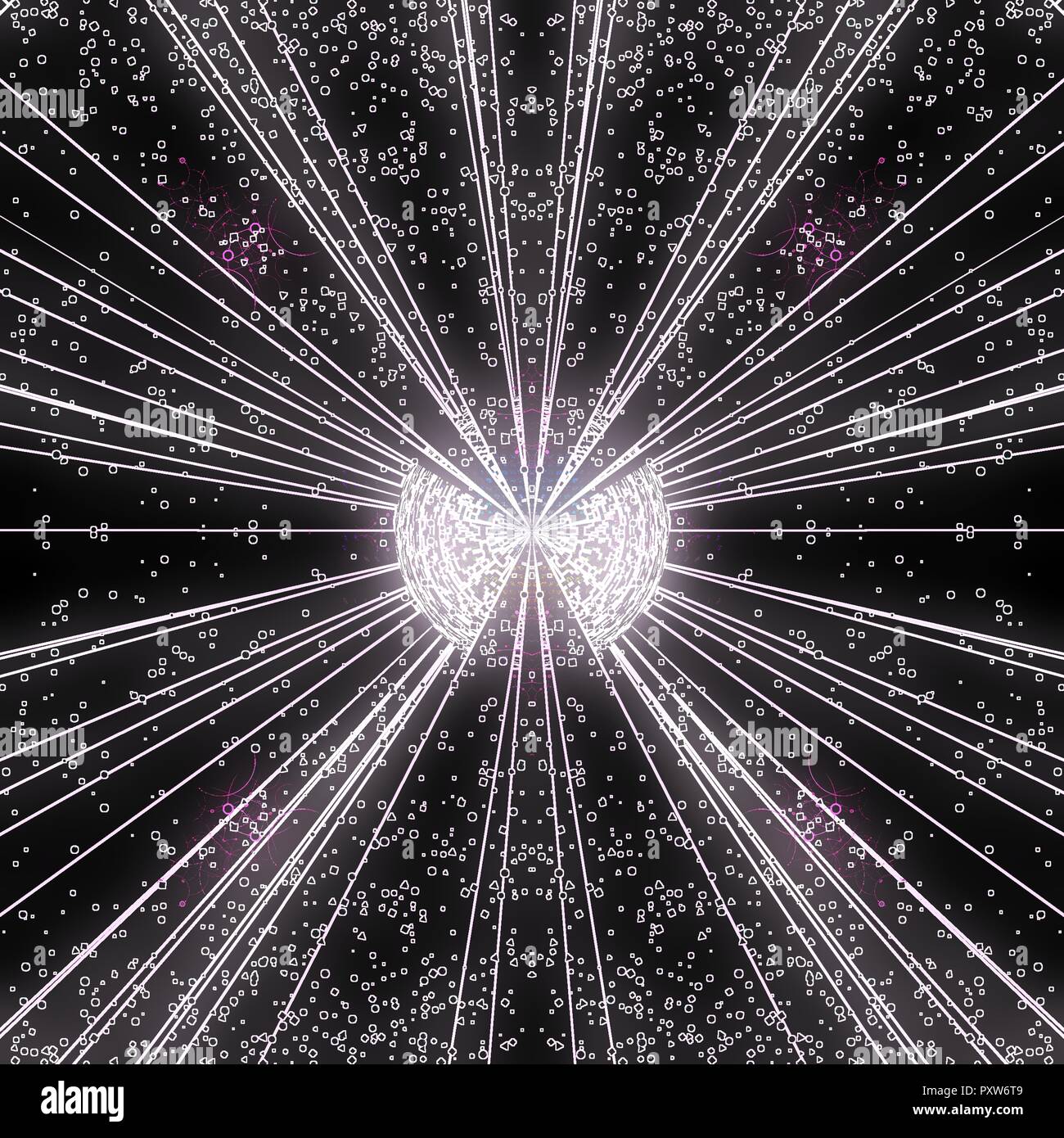 A colorful and vivid image with abstract Sacred Geometry. A psychedelic ...